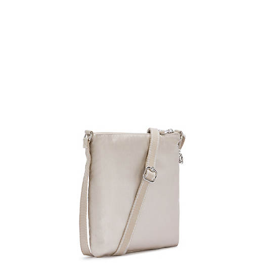 Kipling Keiko Metallic Crossbody Mini Táska Bézs | HU 1334HA